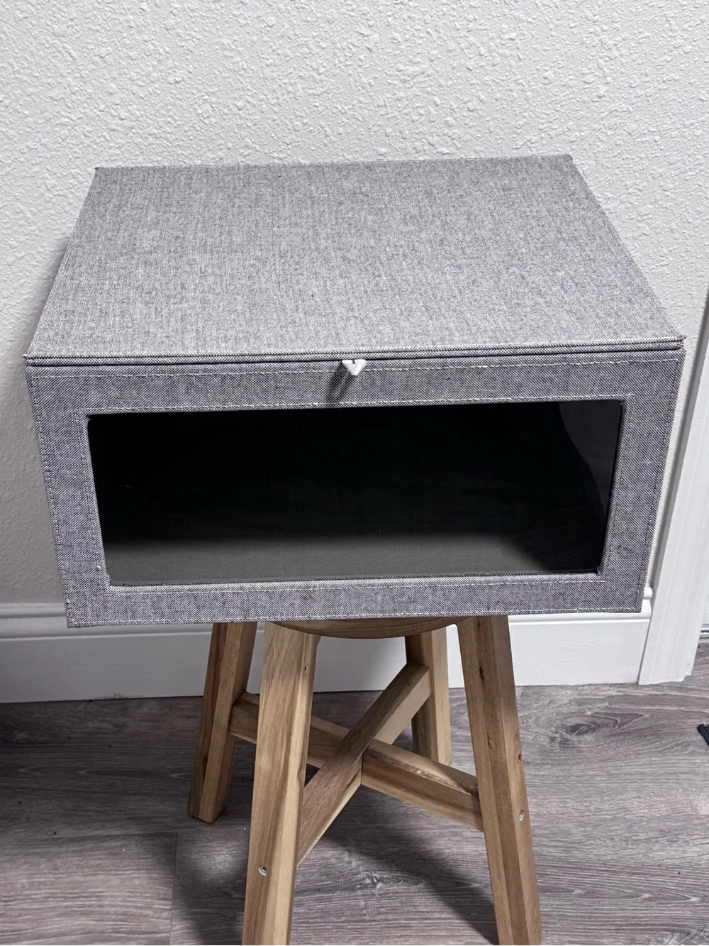 Cambridge Drop-Front Sweater Box in Grey - The Container Store EUC